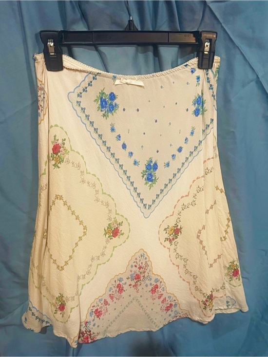 wild fable Dresses & Skirts - wild fable Cream Bandana Floral Midi Skirt with Blue and Pink Accents